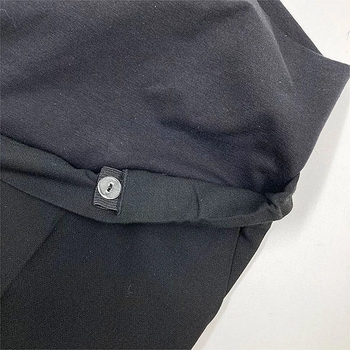 Брики укороченные New Life с трикотажной вставкой и поясом на резинке, р.46, черный (496/24699) - Pampik - 4