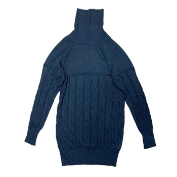 В'язаний светр-туніка New Life, коси, р.48, синій (9043) - Pampik