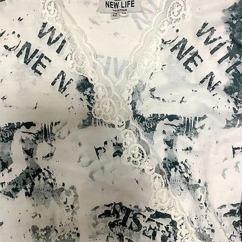 Халат домашній New Life, р.S-M, принт газета (129/27321) - Pampik - 4