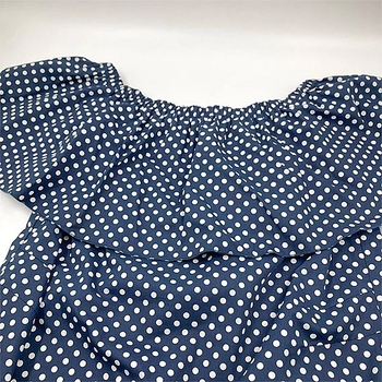 Туника New Life с воланом-пелериной, в горошек, р. 46-48, синий (358/13335) - Pampik - 2