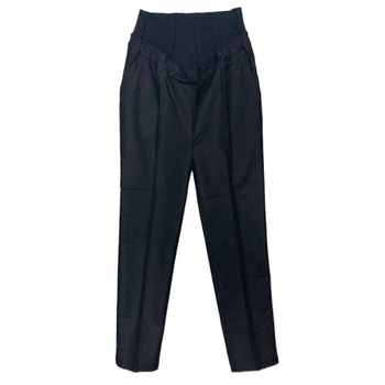 Штани укорочені New Life з трикотажною вставкою та поясом на резинці, р.42, чорний (210/25134) - Pampik