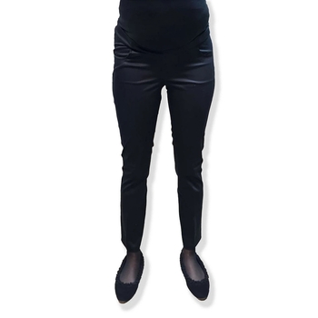 Штани укорочені New Life з трикотажною вставкою та поясом на резинці, р.46, чорний (248/7071) - Pampik - 7