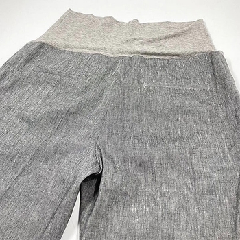 Брюки укороченные New Life с манжетом, лен, р.44, серый (581/23893) - Pampik - 4