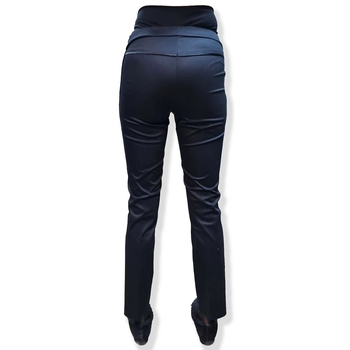 Штани укорочені New Life з трикотажною вставкою та поясом на резинці, р.46, чорний (248/7071) - Pampik - 8