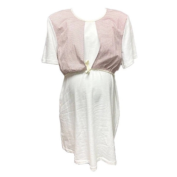 Комплект із халата та нічної сорочки для годування New Life, р.L-XL, принт квіти, рожевий (343/36683) - Pampik - 2