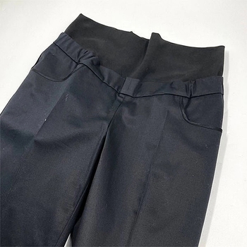 Штани укорочені New Life з трикотажною вставкою та поясом на резинці, р.46, чорний (248/7071) - Pampik - 3