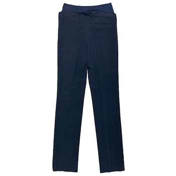 Брюки New Life с трикотажной вставкой и поясом на резинке, р.42, темно-синий (498/8275) - Pampik