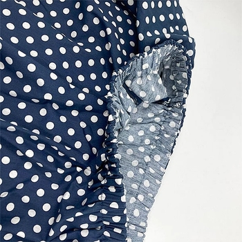 Туника New Life с воланом-пелериной, в горошек, р. 46-48, синий (358/13335) - Pampik - 4