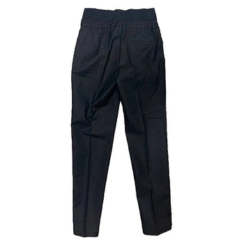 Штани укорочені New Life з трикотажною вставкою та поясом на резинці, р.42, чорний (210/25134) - Pampik - 2