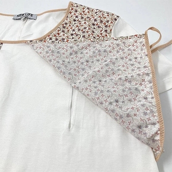 Комплект із халата та нічної сорочки для годування New Life, р.L-XL, принт квіти, молочний (308/36684) - Pampik - 6