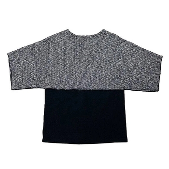 Туника комбинированная New Life с отделкой в виде цепочки, р.42-44, черный меланж (701/21320) - Pampik - 2