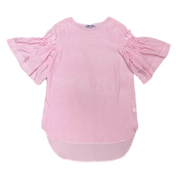 Туника New Life с рукавом со сборкой, р.44, бело-розовый (313/26992) - Pampik