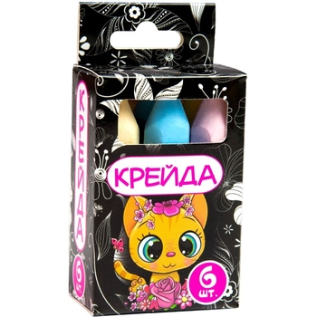 Мел цветной Strateg, карандаш, 6 шт. (50111) - Pampik