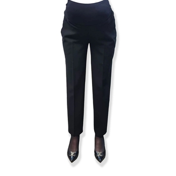 Брики укороченные New Life с трикотажной вставкой и поясом на резинке, р.46, черный (496/24699) - Pampik - 5