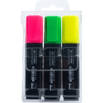 Набір текст-маркерів Buromax Jobmax, 3 шт. (BM.8902-93) - Pampik