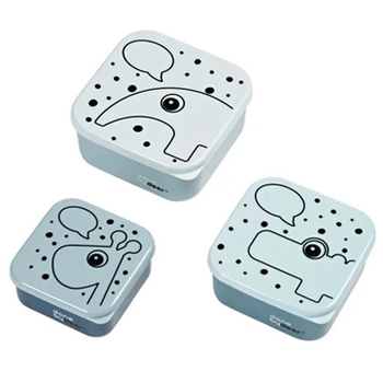 Набор контейнеров для еды Done by Deer, 3 шт., голубой (1296732/32995) - Pampik