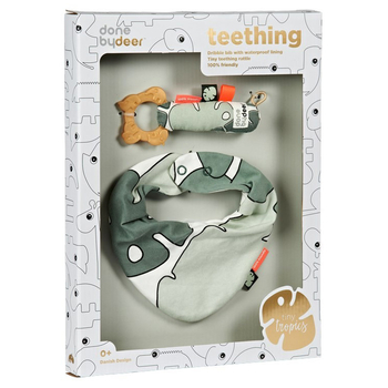 Слюнявчик и грызун Done by Deer, зеленый (4393413/27303) - Pampik - 2