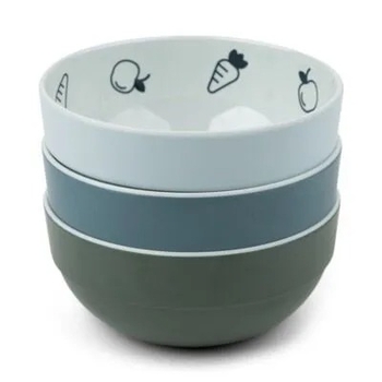 Тарелка глубокая Done by Deer, 3 шт., зеленый (1819632/35654) - Pampik - 2