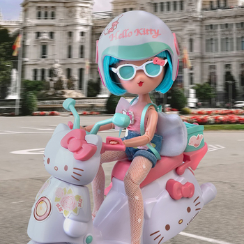 Ігровий набір 4SF Manga Dolls серії Hello Kitty Красуня Пінк на скутері, 19.5 см (HKTF3000) - Pampik - 6