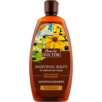 Шампунь-бальзам Family Doctor Фито-формула для дополнительного объема волос, 500 мл - Pampik