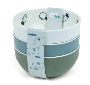 Тарелка глубокая Done by Deer, 3 шт., зеленый (1819632/35654) - Pampik - 3