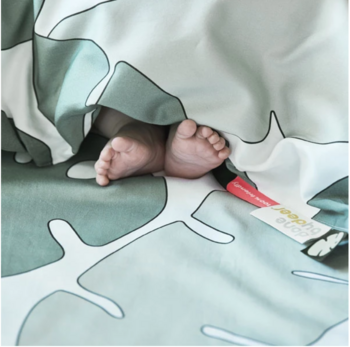 Постельное белье Done by Deer, 80х100 см, 35х40 см, зеленый (2093193/29301) - Pampik - 4