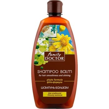 Шампунь-бальзам Family Doctor Фіто-формула для гладкості та блиску волосся, 500 мл - Pampik