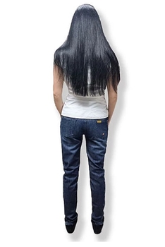 Джинси Pietro Brunelli вузькі вкорочені з бандажем та мереживом, р.40, джинс, синій (JP0043.597/11323) - Pampik - 7