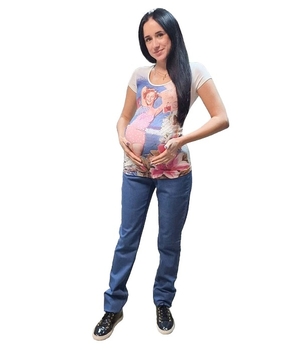 Джинси вузькі з бандажем Pietro Brunelli, р.48, джинс, светло-синій (JP0043,527/10280) - Pampik - 5