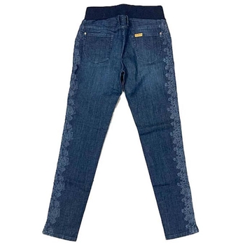 Джинси Pietro Brunelli вузькі вкорочені з бандажем та мереживом, р.40, джинс, синій (JP0043.597/11323) - Pampik - 2