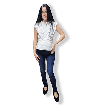 Джинсы узкие потертые Pietro Brunelli, джинс, р. 46, темно-синий (JP0043,643/23068) - Pampik - 6