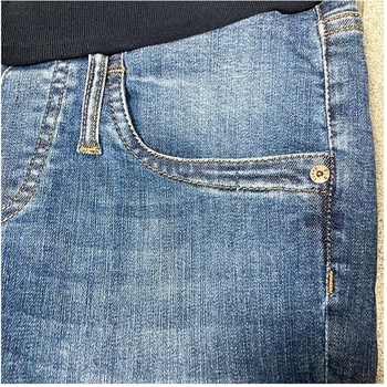 Джинси прямі Pietro Brunelli Wilson вкорочені, зі стразами, джинс, р.42, синій (JPCU41,678/25261) - Pampik - 3