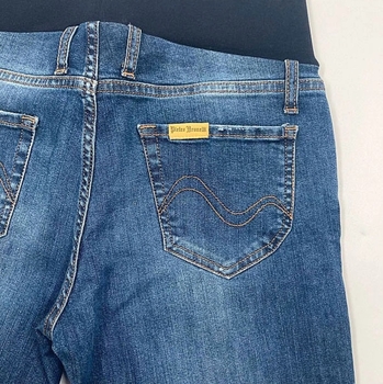 Джинси вузькі вкорочені Pietro Brunelli Colton з бахромою, джинс, р.42, світло-синій (JPAT43,501/27495) - Pampik - 4