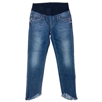 Джинси вузькі вкорочені Pietro Brunelli Colton з бахромою, джинс, р.42, світло-синій (JPAT43,501/27495) - Pampik