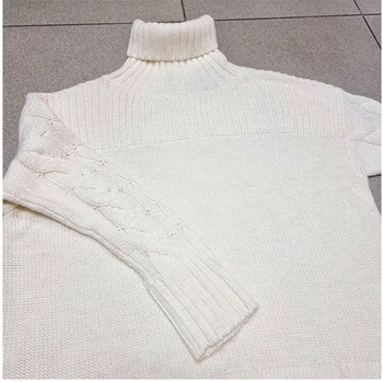 Свитер вязаный Pietro Brunelli Trembland, р.42, молочный (MAM065/29589) - Pampik - 2