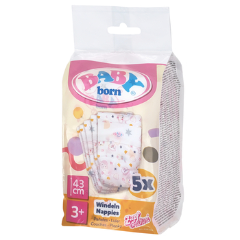 Підгузки для ляльки Baby Born, 5 шт. (838358) - Pampik - 2