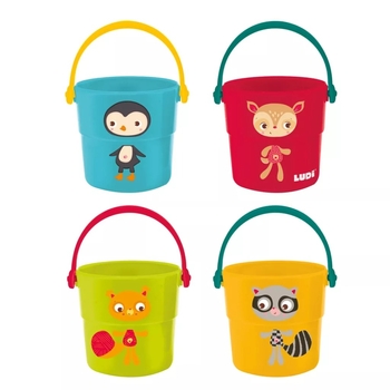 Ігровий набір для ванної Ludi Відерця, 4 шт. (40057/37830) - Pampik