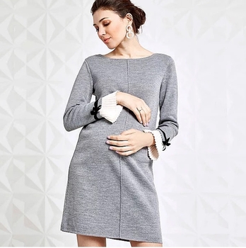 Сукня в'язана Pietro Brunelli Manfield, р.44, сірий (AGM042/25232) - Pampik - 5