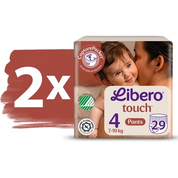 Набір підгузків-трусиків Libero Touch Pants 4 (7-10 кг), 58 шт. - Pampik - 2