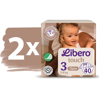 Набор подгузников на липучках Libero Touch 3 (5-8 кг), 80 шт. - Pampik - 2