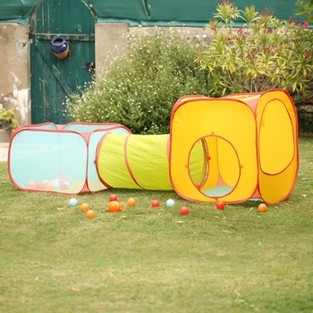 Ігрова палатка Ludi з тунелем, жовтий (90100/31304) - Pampik - 2