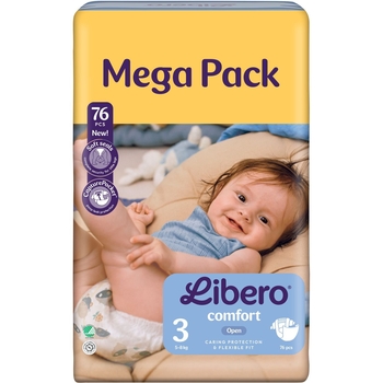 Подгузники на липучках Libero Comfort 3 (5-8 кг), 76 шт. - Pampik - 2