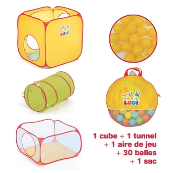 Ігрова палатка Ludi з тунелем, жовтий (90100/31304) - Pampik - 8