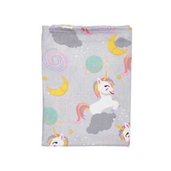Пелюшка Twins Єдиноріг, муслінова, 110х75 см, мультиколір (1610-TPM-К20) - Pampik