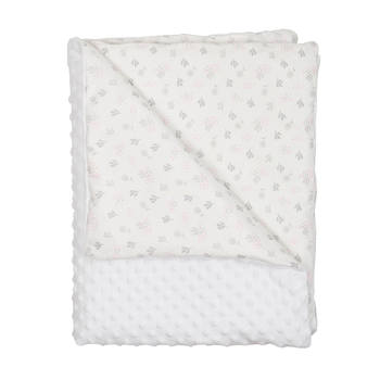 Плед Twins Minky, 100х80 см, зі знімним наповнювачем, білий (1420-PTMS-01) - Pampik