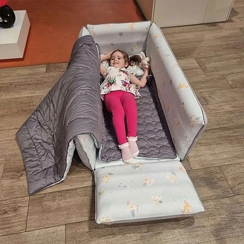 Ліжко надувне Nai-B, 66х127х40 см, сірий (26995) - Pampik - 5