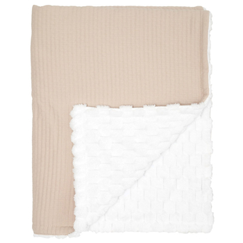 Плед Twins Cotton 3D, 100х80 см, бежевий (1407-TC3D-02) - Pampik - 2