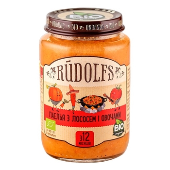 Пюре Rudolfs Паелья з лососем і овочами, 190 г - Pampik