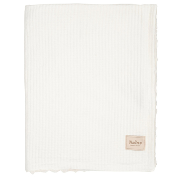 Плед Twins Cotton 3D, 100х80 см, молочний (1407-TC3D-202) - Pampik