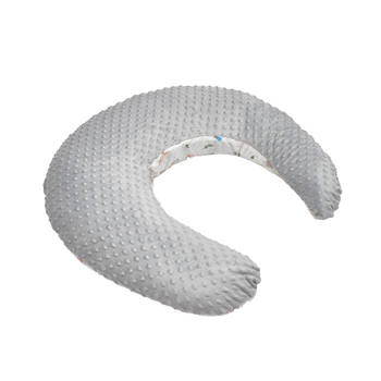 Подушка для вагітних Twins Minky, 53х60 см, сірий (1201-TM-10) - Pampik